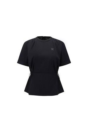 [ANEW GOLF] WOMEN LAYERED ANORAK T-SHIRT_BK_BLACK-a