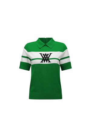 [ANEW GOLF] WOMEN ABSTRACT COLOR BLOCK SWEATER_GN_GREEN-a