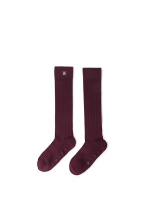 [ANEW GOLF] WOMEN COLOR POP KNEE SOCKS_BU_WINE-a