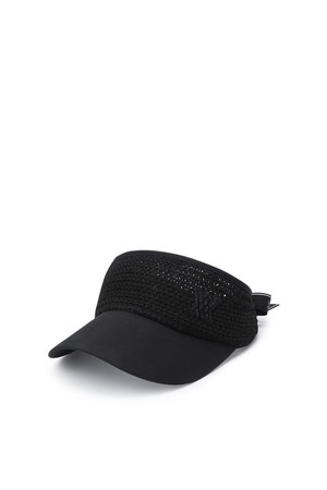 [ANEW GOLF] WOMEN PAISLEY RAFFIA CAP_BK_BLACK-a