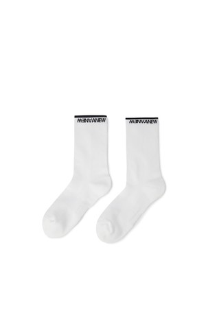 [ANEW GOLF] MEN BASIC MIDDLE SOCKS_WH_WHITE-a