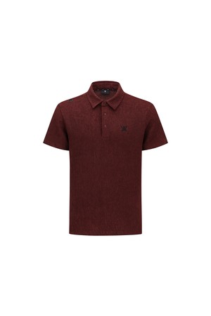 [ANEW GOLF] MEN WAVE TEXTURED TRANSITION SHORT SLEEVE T-SHIRTS_BU_WINE-a