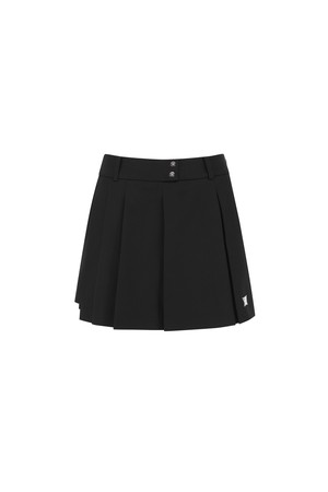 WOMEN PLEATED HALF PANTS_BK_BLACK-a