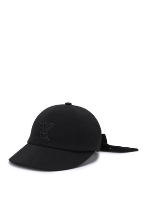 WOMEN RIBBON BALL CAP_BK_BLACK-a