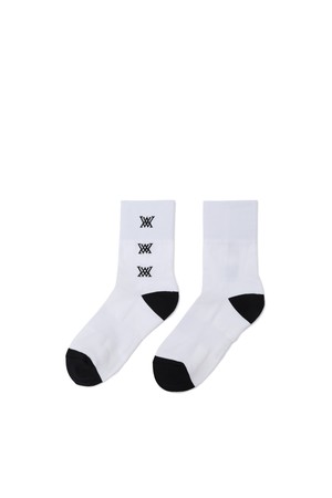 WOMEN TWO WAY MIDDLE SOCKS_WH_WHITE-a