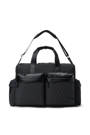 UNI COLOR BLOCK BOSTON BAG_BK_BLACK-a