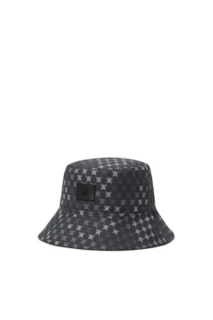 UNI LOGO MOSAIC REVERSIBLE BUCKET HAT_BK_BLACK-a
