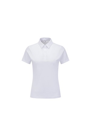 [ANEW GOLF] WOMEN SOLID SHORT SLEEVE COLLAR T-SHIRT_WH_WHITE-a