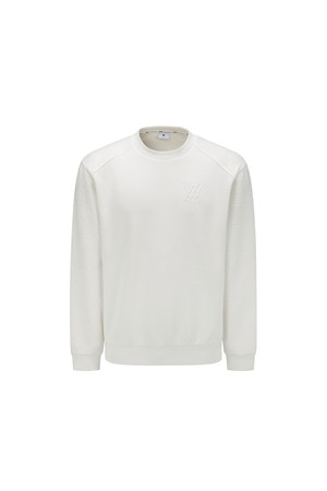MEN LOGO JACQUARD HYBRID SWEATSHIRT_WHITE-a