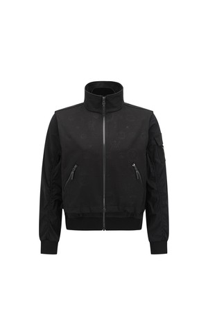 WOMEN 2 IN 1 LOGO EMBO JACKET_BLACK-a