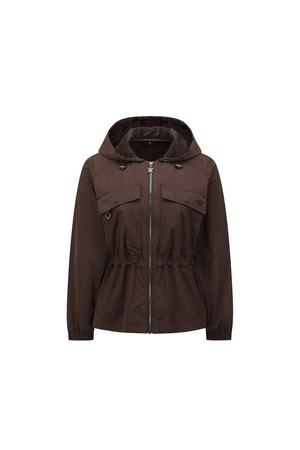 [ANEW GOLF] WOMEN HOODED UTILITY SAFARI JACKET_BR_BROWN-a