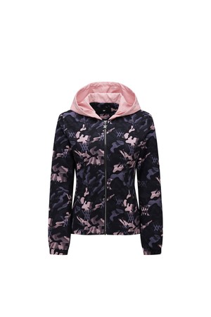 WOMEN CAMO PATTERN HOODED ZIP UP T-SHIRT_PINK-a
