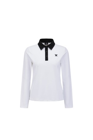 WOMEN CONTRAST COLLAR T-SHIRT_OW_WHITE-a