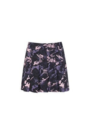 WOMEN CAMO PATTERN PLEATS SKIRT_LP_PINK-a