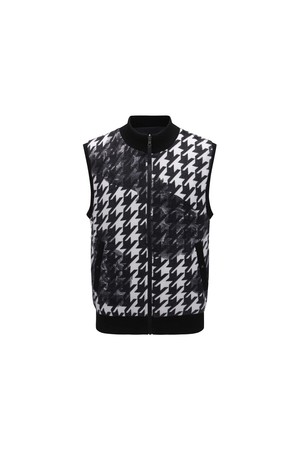 MEN FA PATTERN KNIT VEST_BK_BLACK-a