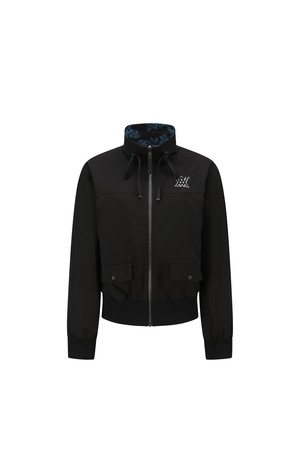 WOMEN FA FLOWER PATTERN REVERSIBLE JACKET_BK_BLACK-a