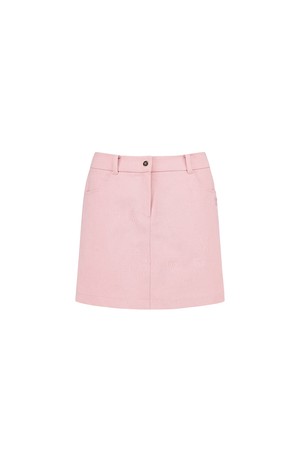 WOMEN LOGO EMBO A LINE SKIRT_LP_PINK-a