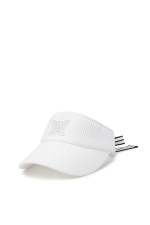 WOMEN KNIT RIBBON VISOR_IV_IVORY-a