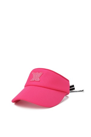 WOMEN KNIT RIBBON VISOR_PI_PINK-a