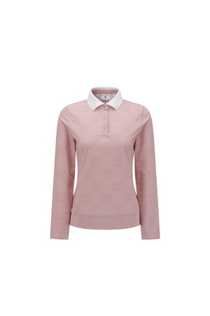 WOMEN LOGO PATTERN T-SHIRT_LP_PINK-a