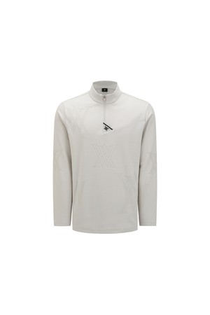 MEN PATTERN HALF-ZIP T-SHIRT_LE_BEIGE-a