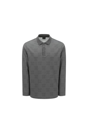 MEN LOGO PATTERN T-SHIRT_DG_GREY-a