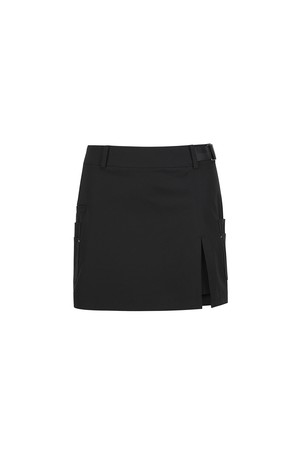 WOMEN CARGO INCISION SKIRT_BK