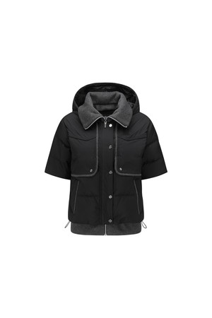 WOMEN WI SHORT SLEEVE DOWN JACKET_BK_BLACK-a