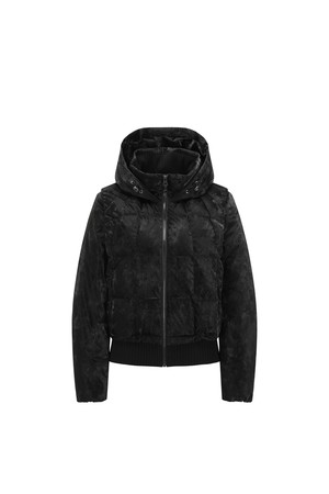 WOMEN PATTERN DOWN JACKET_BK_BLACK-a