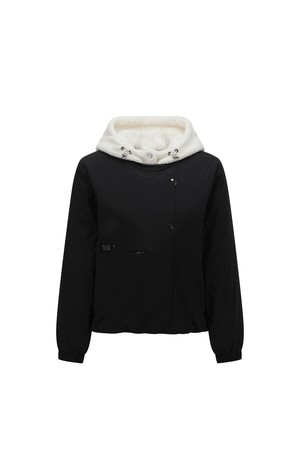 WOMEN DETACHABLE HOOD PADDED ANORAK_BK_BLACK-a