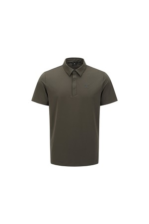 MEN SOLID SHORT SLEEVE COLLAR T-SHIRT_KH_KHAKI-a