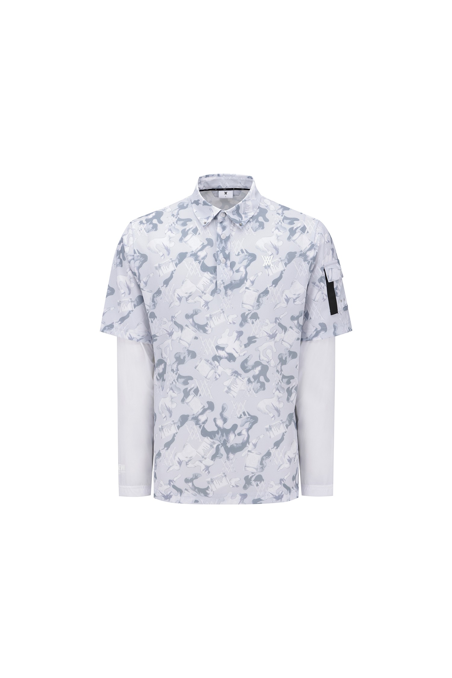 ANEW GOLF] MEN ABSTRACT LAYERED T-SHIRT_WH_ANEW GOLF