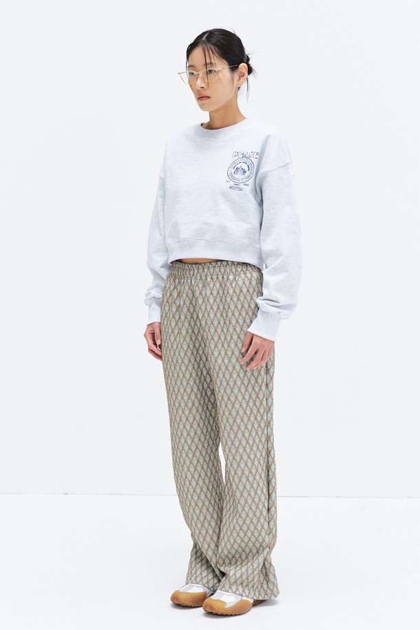 AEDITEM STUDIOZ - 롱/미디팬츠 - JACQUARD HOOK BANDING PANTS(MINT)