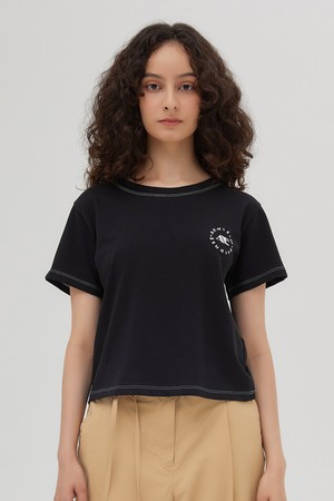 AE LOGO STITCH T-SHIRT (BLACK)