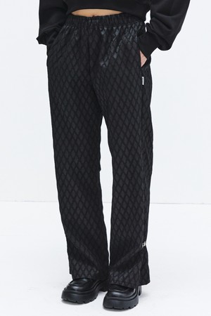 JACQUARD HOOK BANDING PANTS(BLACK)