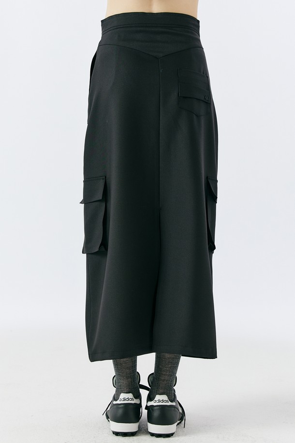 AEDITEM STUDIOZ - 롱스커트 - MAGNET CARGO SKIRT(BLACK)