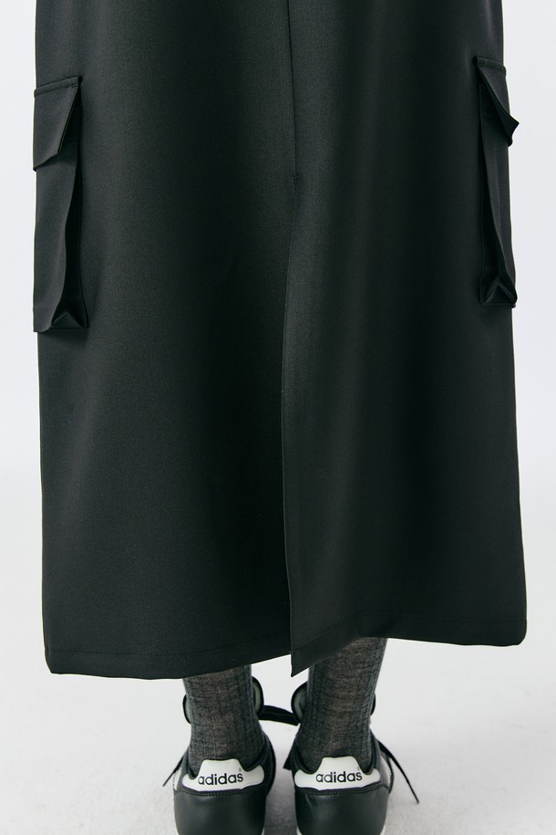 AEDITEM STUDIOZ - 롱스커트 - MAGNET CARGO SKIRT(BLACK)