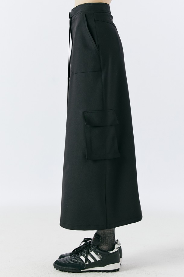 AEDITEM STUDIOZ - 롱스커트 - MAGNET CARGO SKIRT(BLACK)