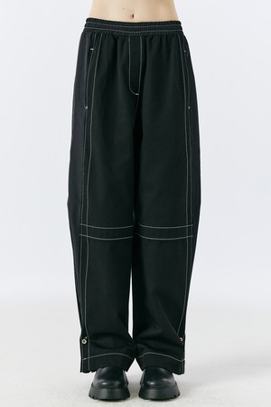 AUTRE STITCH BANDING PANTS(BLACK)