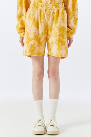 TERRY PLAGE BANDING SHORTS(YELLOW)