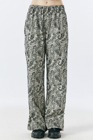 JACQUARD HOOK BANDING PANTS(W.BLACK)