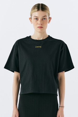 LOGO STITCH PATCH TOP(BLACK)