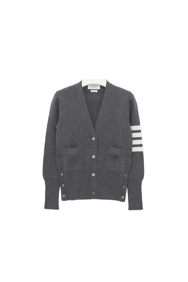 THOM BROWNE - 가디건 - 톰브라운 사선 완장 밀라노 스티치 울 여성 가디건 FKC207A 00014 035