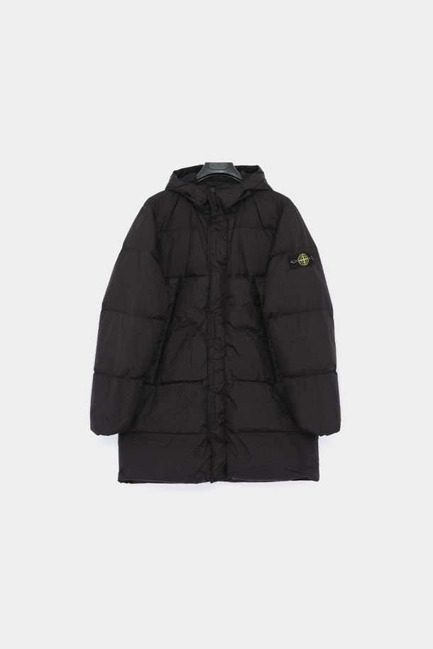 STONE ISLAND - 키즈아우터 - 스톤아일랜드 와펜로고 크링클랩스 후드  롱패딩 6A 811640123 V0029