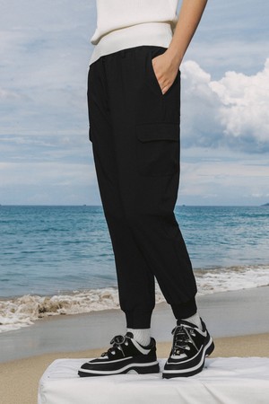 썸머 컴포트 포켓 조거 팬츠_BLACK-a
