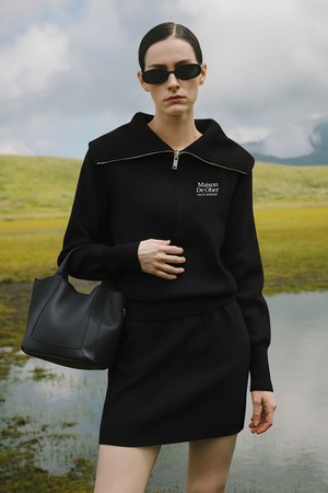 [Basic] 카라넥 니트 세트_BLACK-a