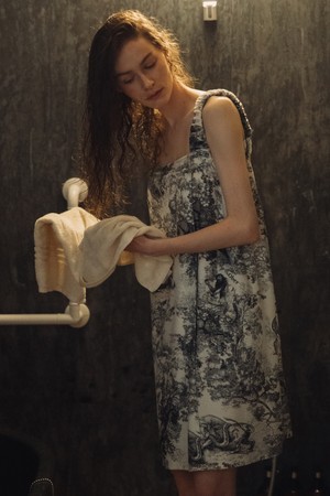 소프트 테리 랩 샤워 가운_BLACK-a