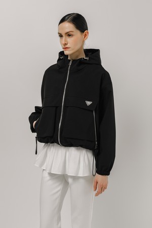 유틸리티 포켓 윈드브레이커_BLACK-a