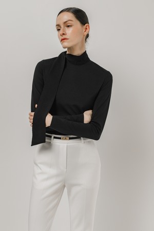 로맨틱 타이 퍼포먼스 탑_BLACK-a