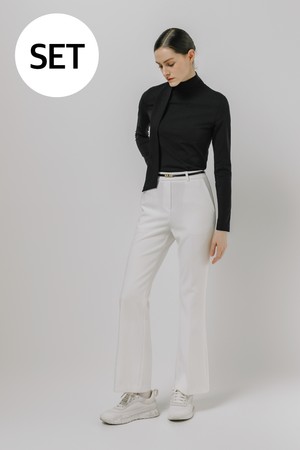 (한정수량) 로맨틱 타이 & 팬츠 셋업_BLACK-a